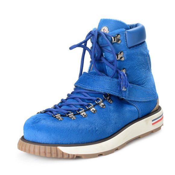 Moncler Other - Moncler Blue Pony Hair Leather Hiking Trail Boots